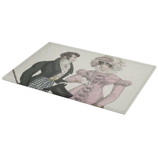 1823 Die antike Hochzeitsmännin-Mode Schneidebrett (Ecke)
