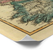 1823 Irland-Karte von Lucas Fielding Jr Poster (Ecke)