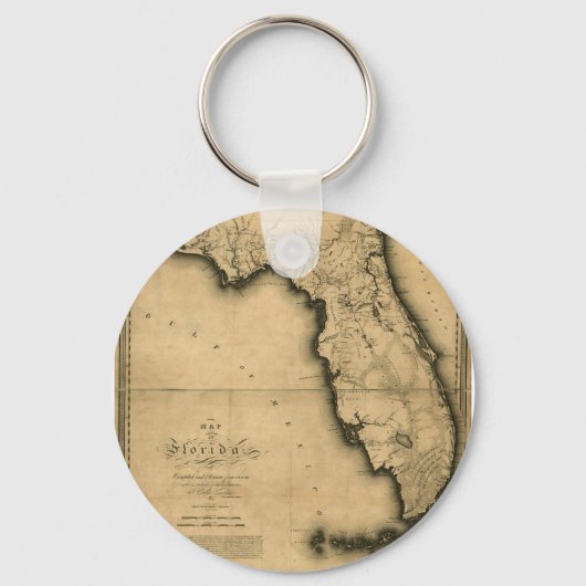 1823 Karte von Florida Schlüsselanhänger (Vorderseite)