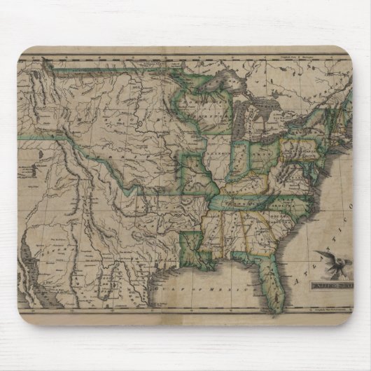 1823 US-Karte Mousepad (Vorne)