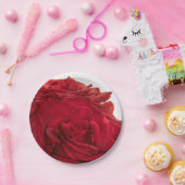 1824-Rote Hochzeiten-Rose Pappteller (Party)