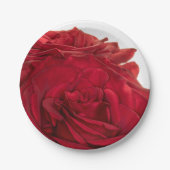 1824-Rote Hochzeiten-Rose Pappteller (Vorderseite)