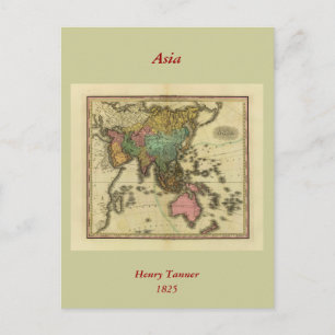 1825 Karte Asiens von Henry Tanner