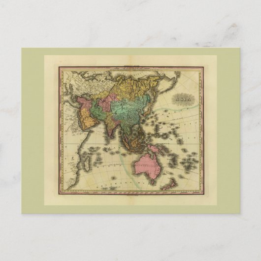 1825 Karte Asiens von Henry Tanner (Vorderseite)