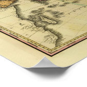 1825 Karte Asiens von Henry Tanner Poster (Ecke)