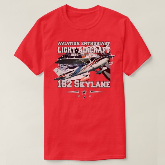 182 Skylane Light Utility Flugzeug T-Shirt (Design vorne)