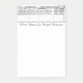 1830 Volkszählung FPPP nach ihrer Gründung Post-it Klebezettel