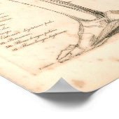 1833 Muskeln der Vintagen Anatomie der Leg Poster (Ecke)