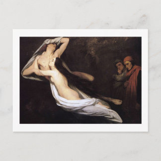 1835, Gespenster von Paolo und Francesca Vintag Postkarte