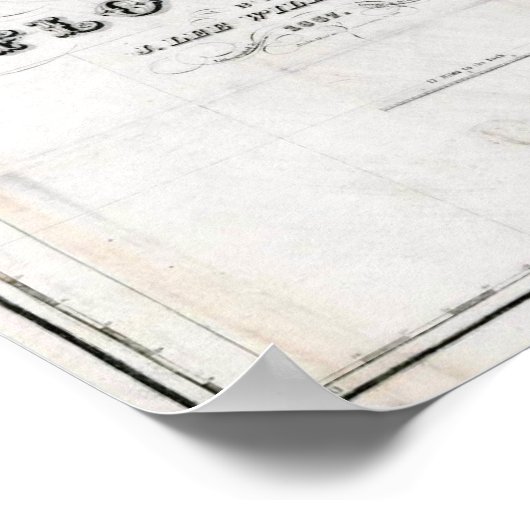 1837 Florida Karte Poster (Ecke)