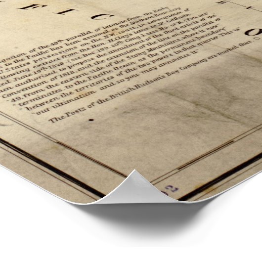 1838 Karte Oregon Territory Hudson Bay Fur Trade Poster (Ecke)