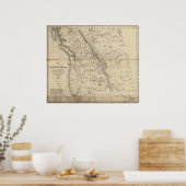 1838 Karte Oregon Territory Hudson Bay Fur Trade Poster (Küche)