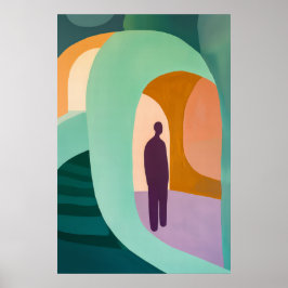 1839 Heroische Abbildung in Bogengang Poster