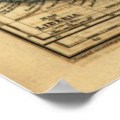 1839 Karte Afrikas Poster (Ecke)