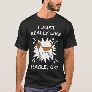 183 Ich mag Beagle einfach nur T-Shirt