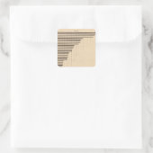 183 Lohnempfänger, Fertigung Quadratischer Aufkleber (Tasche)