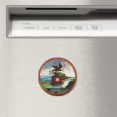 1840 Amerika Folk Art Magnet (In Situ (Geschirrspüler))