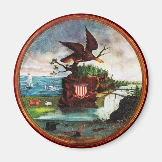 1840 Amerika Folk Art Magnet (Vorne)