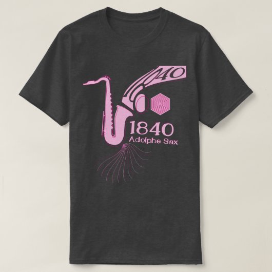1840 Die Geburt der Saxophonmusik T-Shirt (Design vorne)