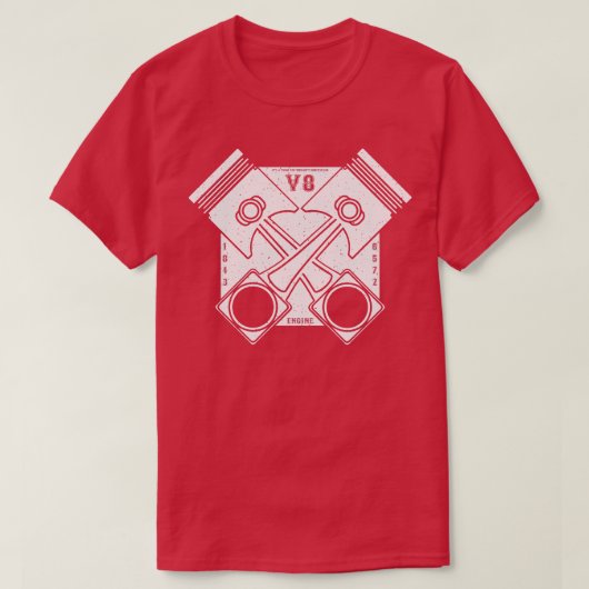 18436572 V8 Distressed White T-Shirt (Design vorne)