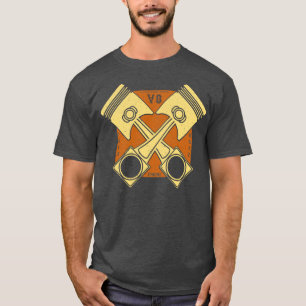 18436572 V8 Vintag rückwärts gestört T-Shirt