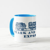 1843 Newark + New York Express Bahn Tasse (Vorderseite Links)