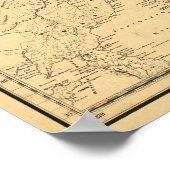 1844 Karte von Russland & Alaska in Russisch Poster (Ecke)