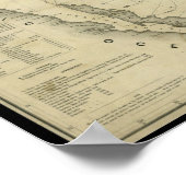 1844 Karte von Texas und den angrenzenden Ländern Poster (Ecke)