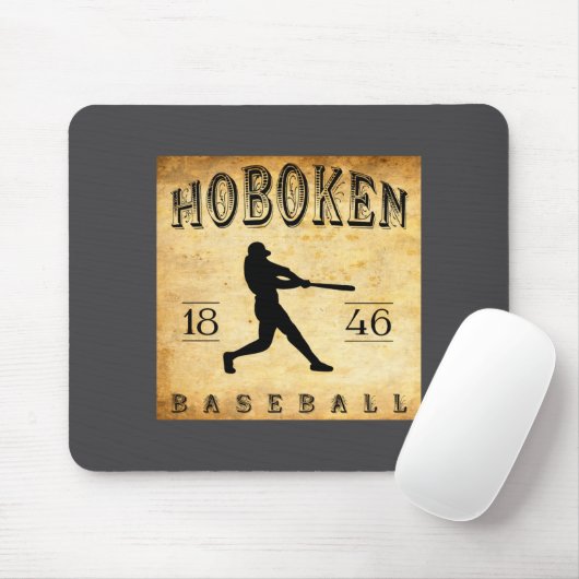 1846 Hoboken New Jersey Baseball Mousepad (Mit Mouse)