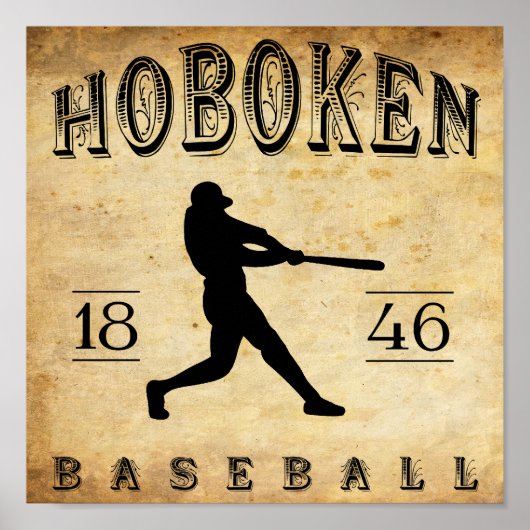 1846 Hoboken New Jersey Baseball Poster (Vorne)