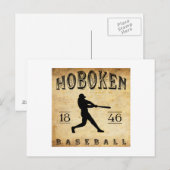 1846 Hoboken New Jersey Baseball Postkarte (Vorne/Hinten)