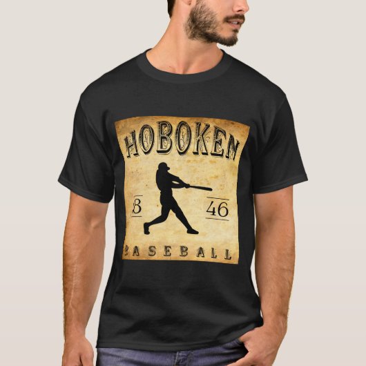 1846 Hoboken New Jersey Baseball  T-Shirt (Vorderseite)