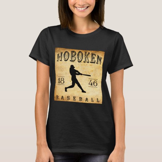 1846 Hoboken New Jersey Baseball  T-Shirt (Vorderseite)