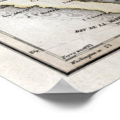 1846 Texas Karte Poster (Ecke)