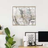 1846 Texas Karte Poster (Heimbüro)