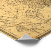 1847 Antique Rail Map der Vereinigten Staaten Poster (Ecke)