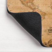 1847 ANTIQUE World MAP Mousepad (Ecke)