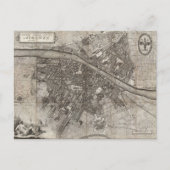 1847 Molini Pocket Map von Florenz Italien Postkarte (Vorderseite)