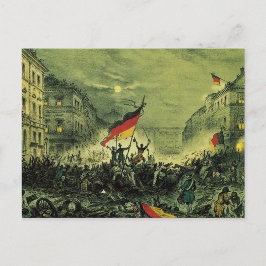 1848 Revolution in Berlin Postkarte (Vorderseite)