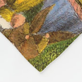 1850-er Druck der Burg Franzenburg Fleecedecke (Ecke)