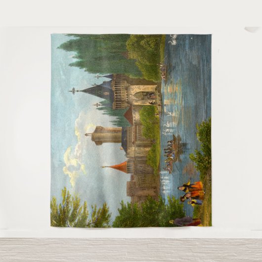 1850-er Druck der Burg Franzensburg Wandteppich (Vorderseite)