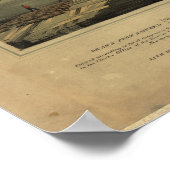 1850 Sacramento California Birds Eye Panorama Kart Poster (Ecke)