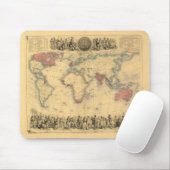 1850's Karte des Britischen Imperiums weltweit Mousepad (Mit Mouse)