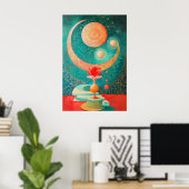 1851 Dreamartiger Fluss Poster (Heimbüro)