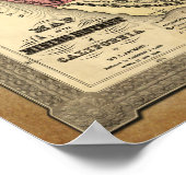 1851 Mining Map von Kalifornien Poster (Ecke)