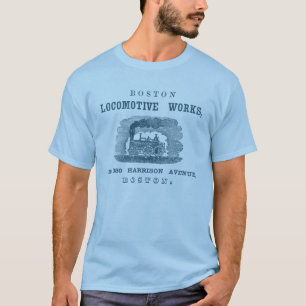 1852 Boston Locomotive Works, Stahlblau T-Shirt