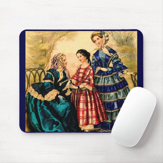 1852 französische Modeplatte Mousepad (Mit Mouse)