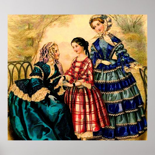 1852 französische Modeplatte Poster (Vorne)