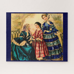 1852 französische Modeplatte Puzzle
