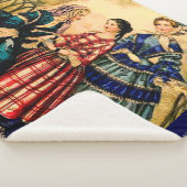 1852 französischer Modeblattdruck Sherpadecke (3/4)